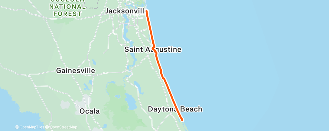 Map of the activity, Morning Run