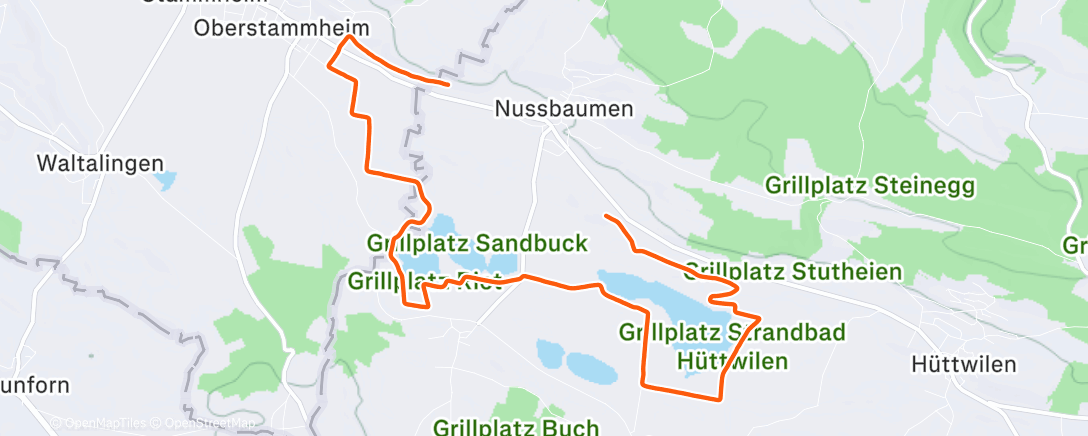Map of the activity, Lauf am Nachmittag