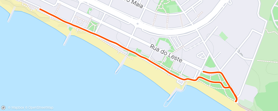 Map of the activity, Passeio da hora do almoço