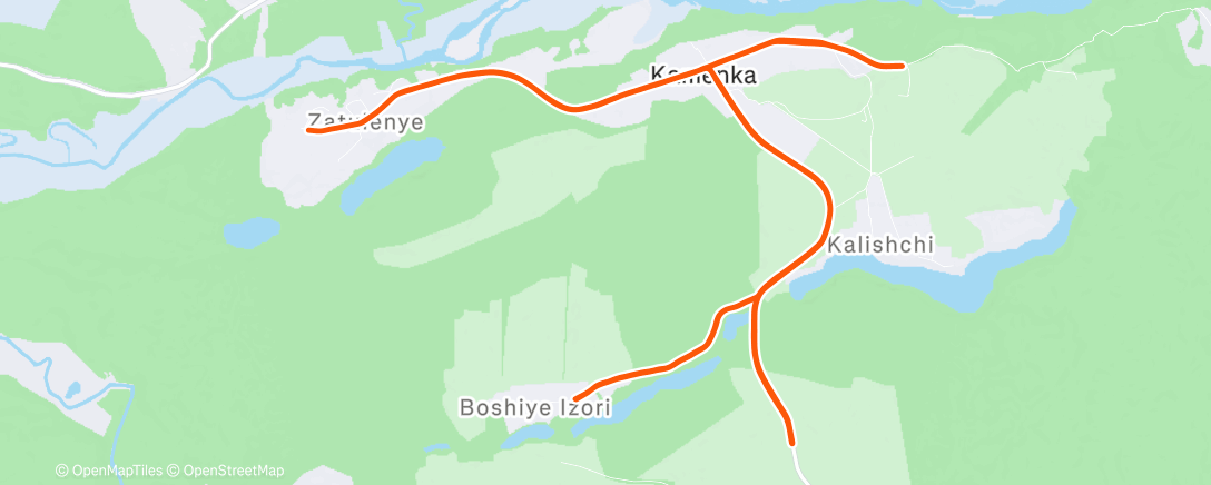 Map of the activity, Дневной забег
