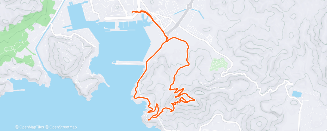 Map of the activity, ⛰️🌊🏃‍♀️