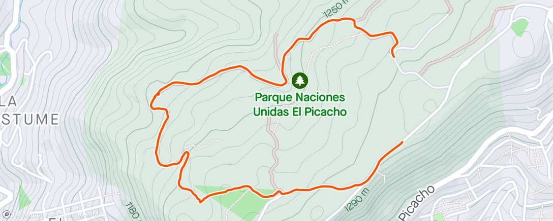 Map of the activity, Picacho
