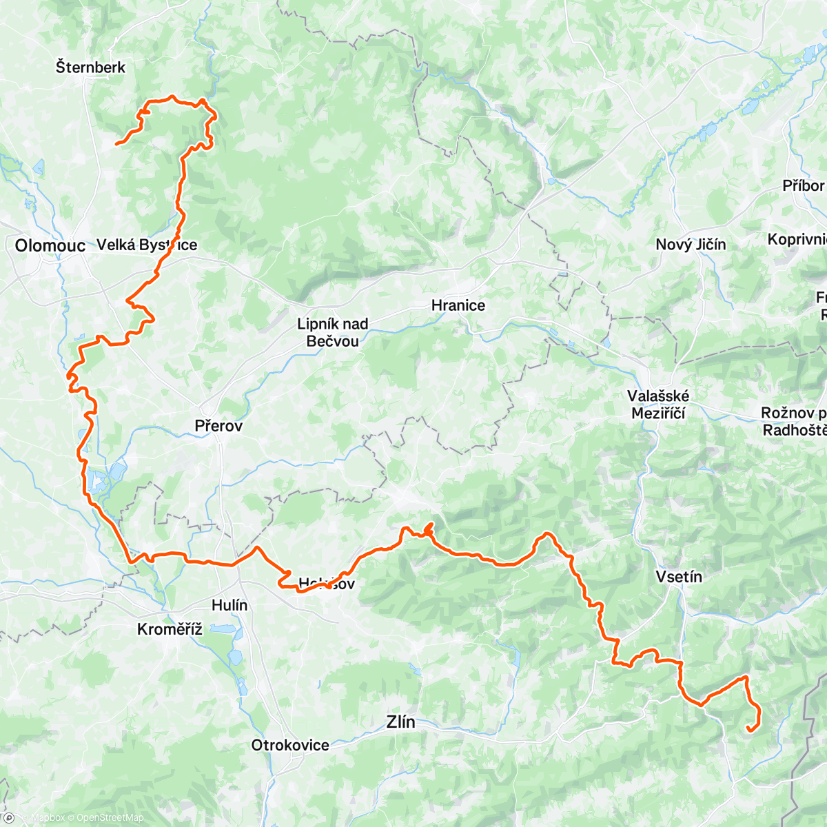 Map of the activity, Moravia Divide 2025 - den 3