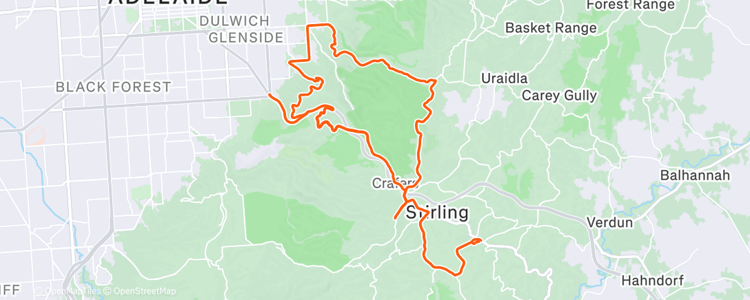 Map of the activity, Afternoon Ride