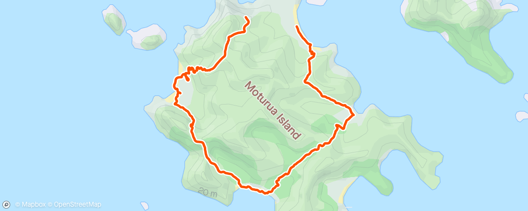 Map of the activity, Moturua loop track