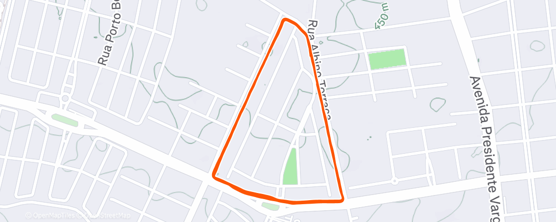 Карта физической активности (Evening Run)