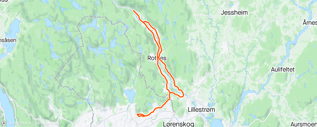 Map of the activity, Hakadalrunden