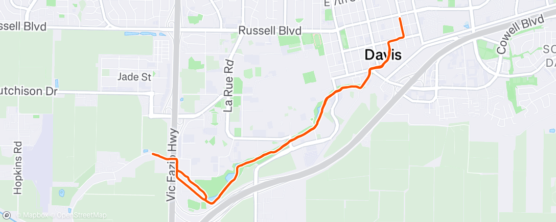 Map of the activity, Morning Run