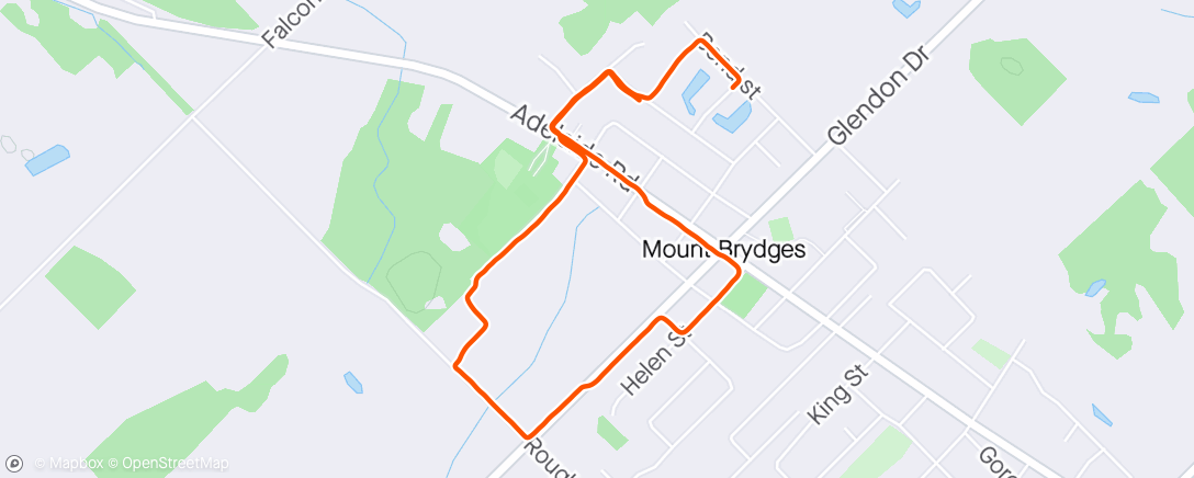 Mapa de la actividad, Morning run - was going to walk but ran