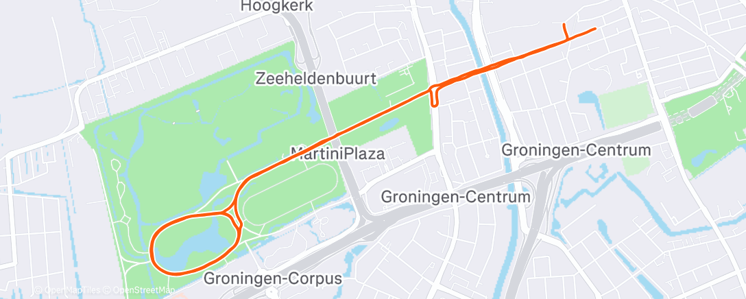 Map of the activity, Avondloop