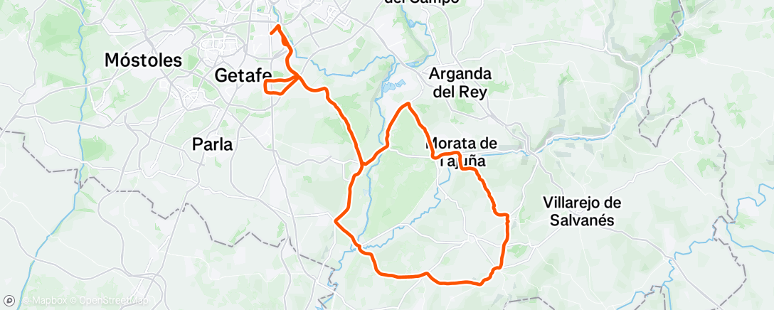 Map of the activity, Bicicleta por la mañana