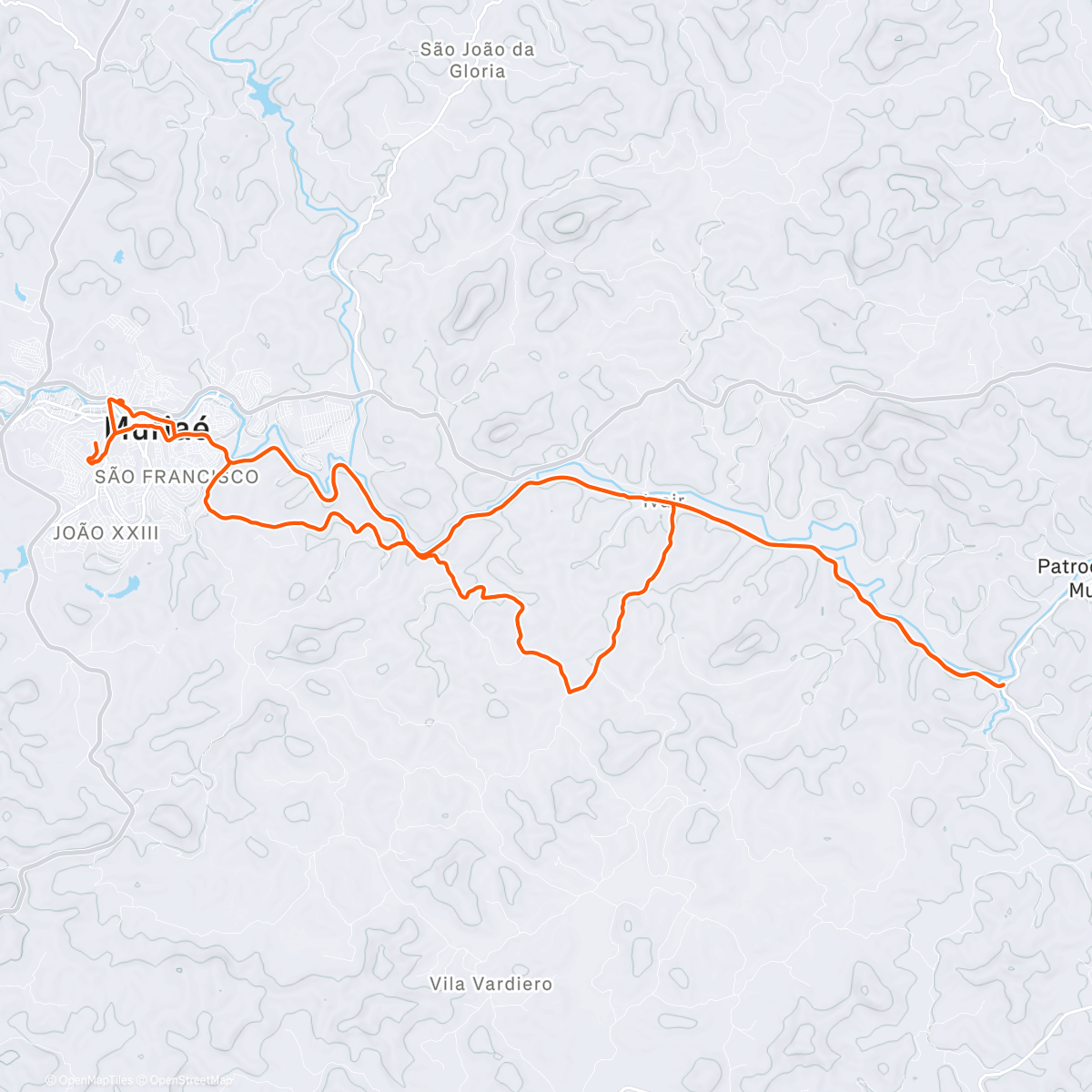 Map of the activity, Ivaí x Jácarezinho x trevo de Patrocínio x Josélia 💪🏾🚴🏾‍♀️🚀 ainda não é o último do ano😀
