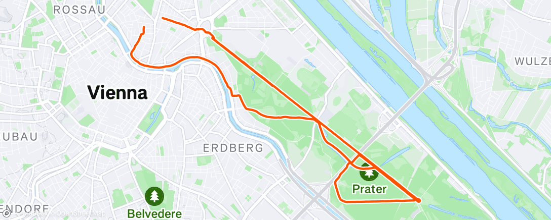 Map of the activity, Lauf am Morgen