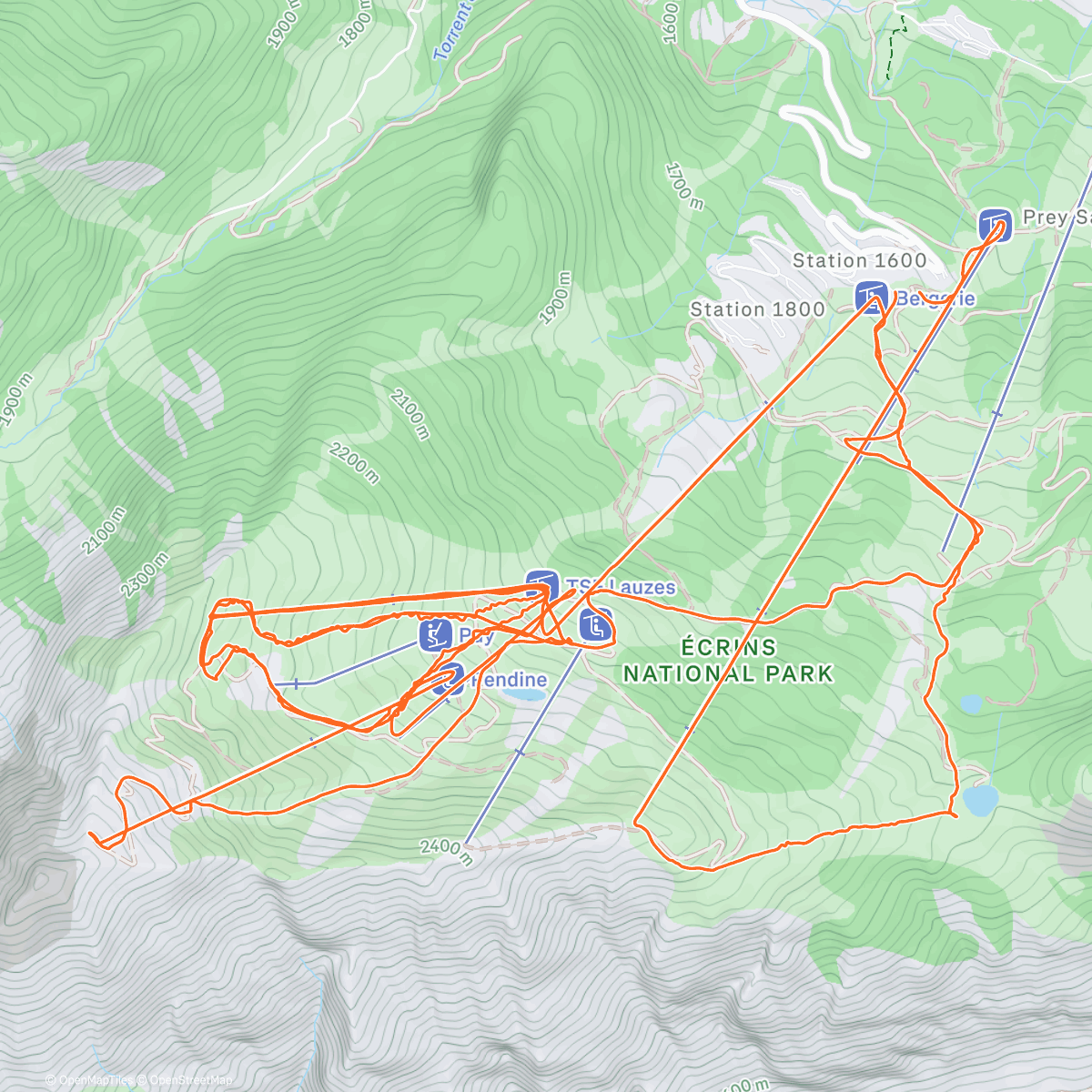 Map of the activity, Ski alpin : Puy Saint Vincent ☀️
