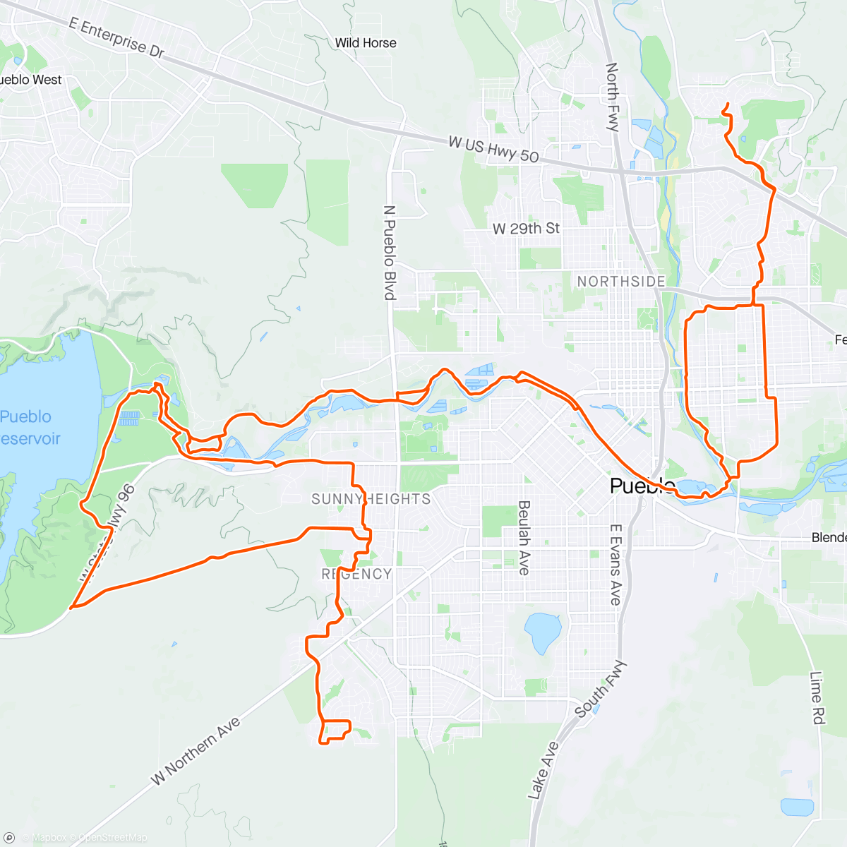 Map of the activity, Urban Gravel Ride