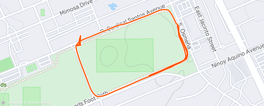 Map of the activity, Morning Run