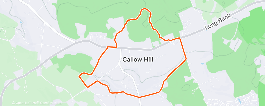 Map of the activity, Boxing Day dog walk