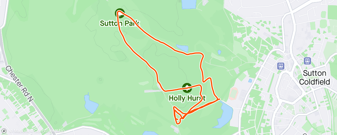 Mapa da atividade, IV. Sutton Parkrun.