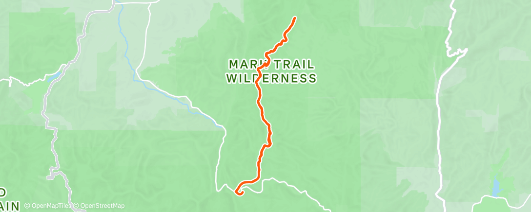 Map of the activity, Lunch Hike