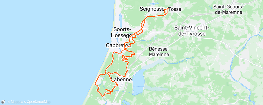 Map of the activity, MTB
