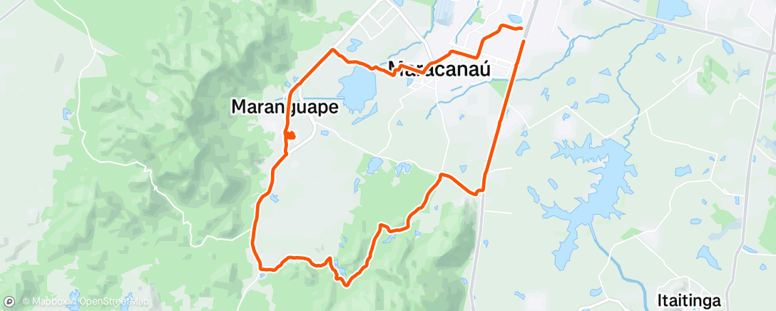 Map of the activity, Pedalada matinal