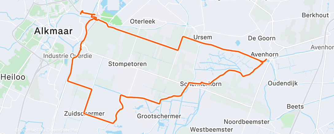 Map of the activity, Poldertje ff meepakken