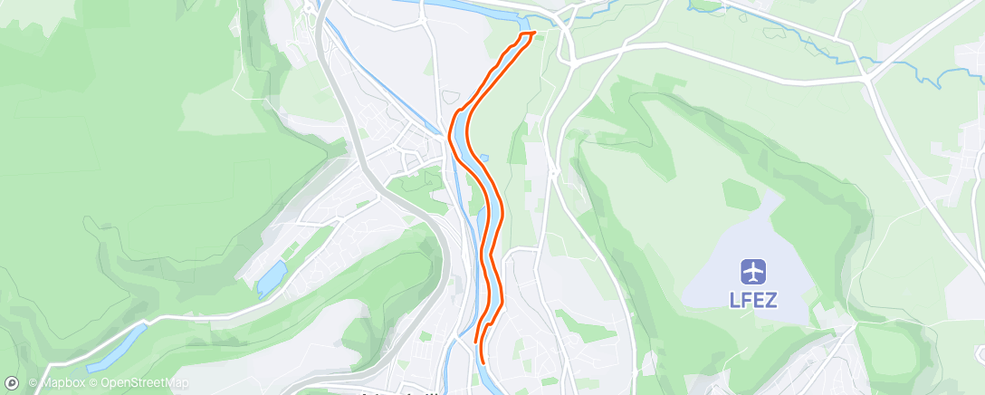 「Course à pied en soirée」活動的地圖