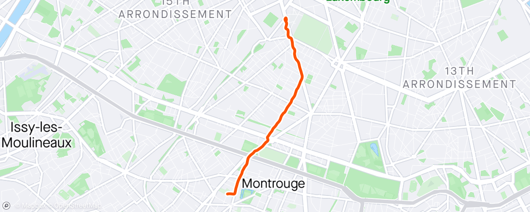 Mapa da atividade, Montparnasse Montrouge Marche Taf