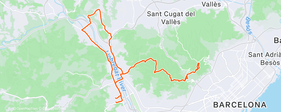 Map of the activity, Bicicleta por la mañana