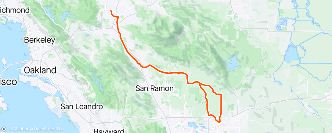 Map of the activity, CaBakery Ride