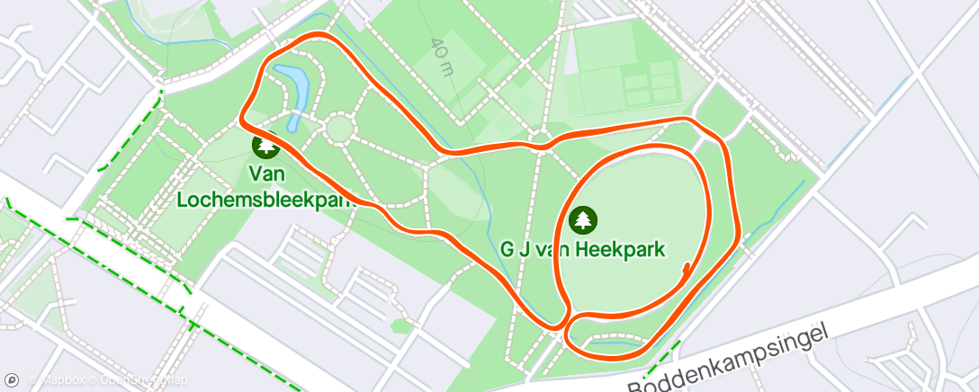 Map of the activity, Van Heekpark Parkrun