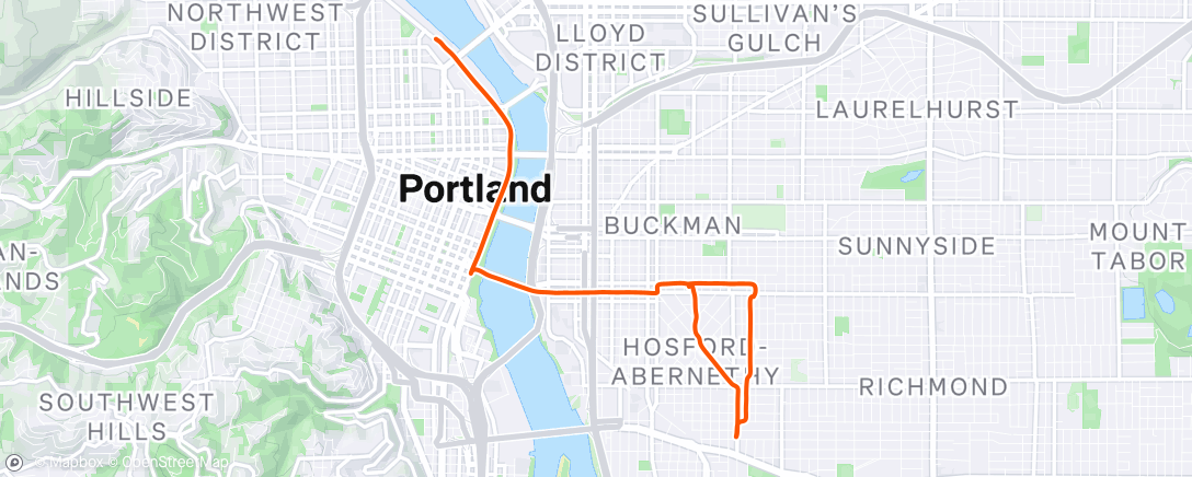 Map of the activity, Afternoon Ride