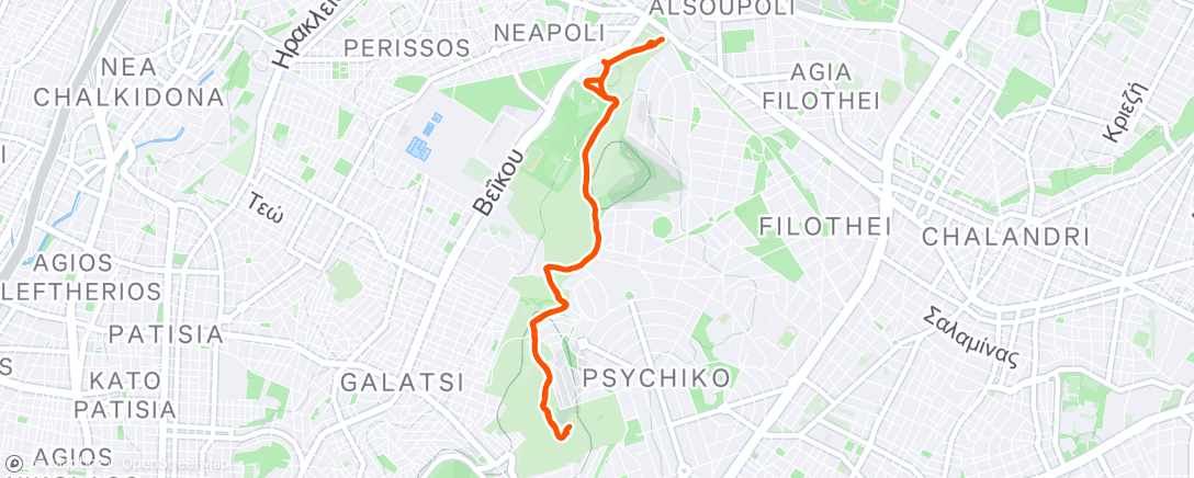Map of the activity, Ζωντανη νεκρη run