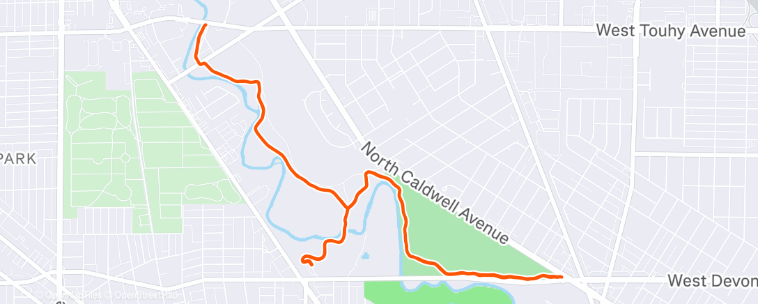 Map of the activity, Lunch Run