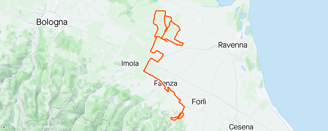 Mappa dell'attività Giro di Romagna 🐓