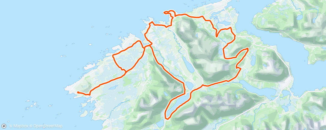 Map of the activity, Atlantic Gravel 80km