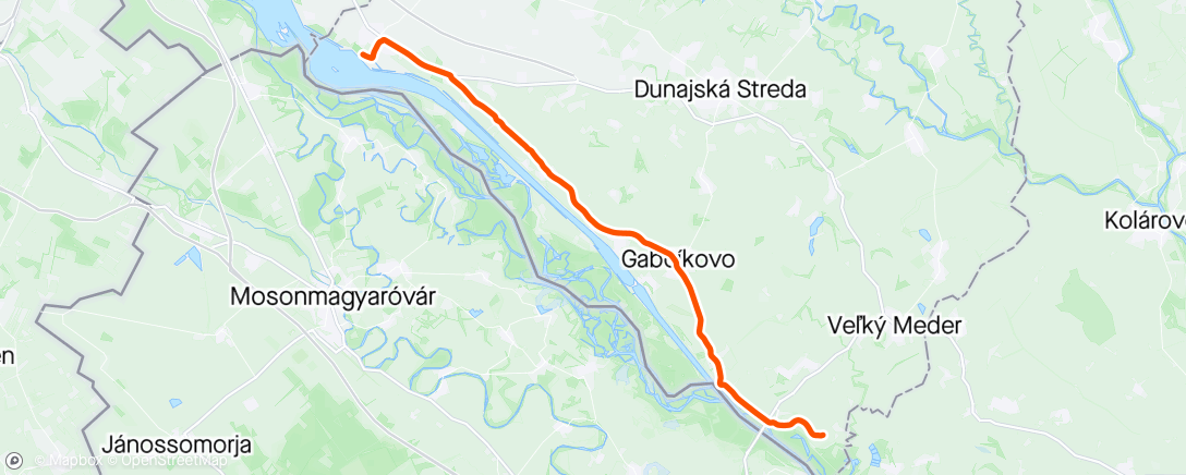 Map of the activity, ROUVY - Challenge Samorin | Slovakia 45 km