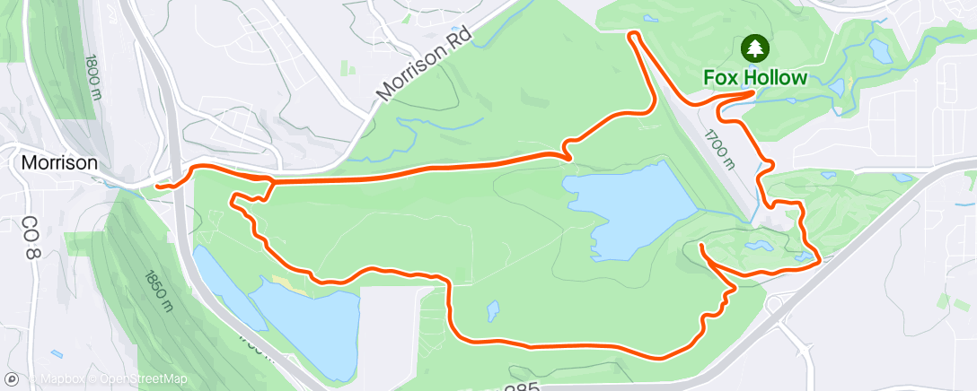 Map of the activity, Fat tire pavement ride