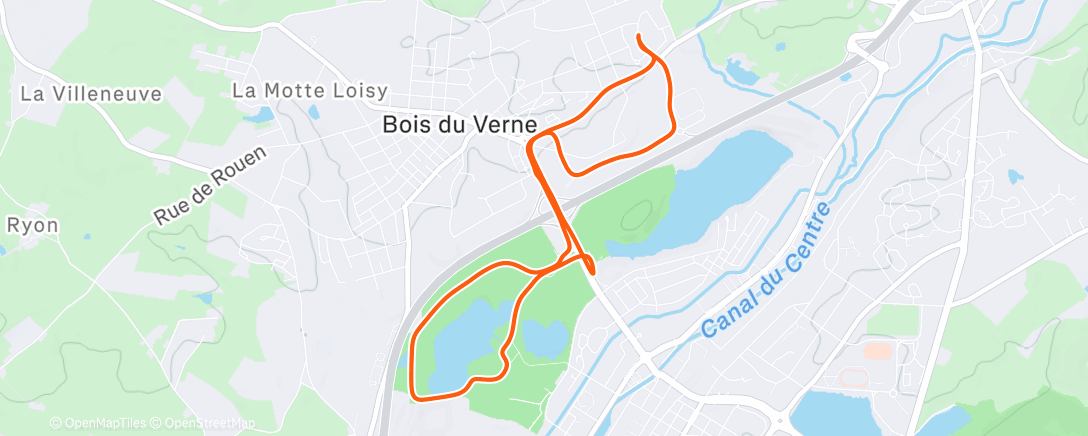 Map of the activity, Morning Run