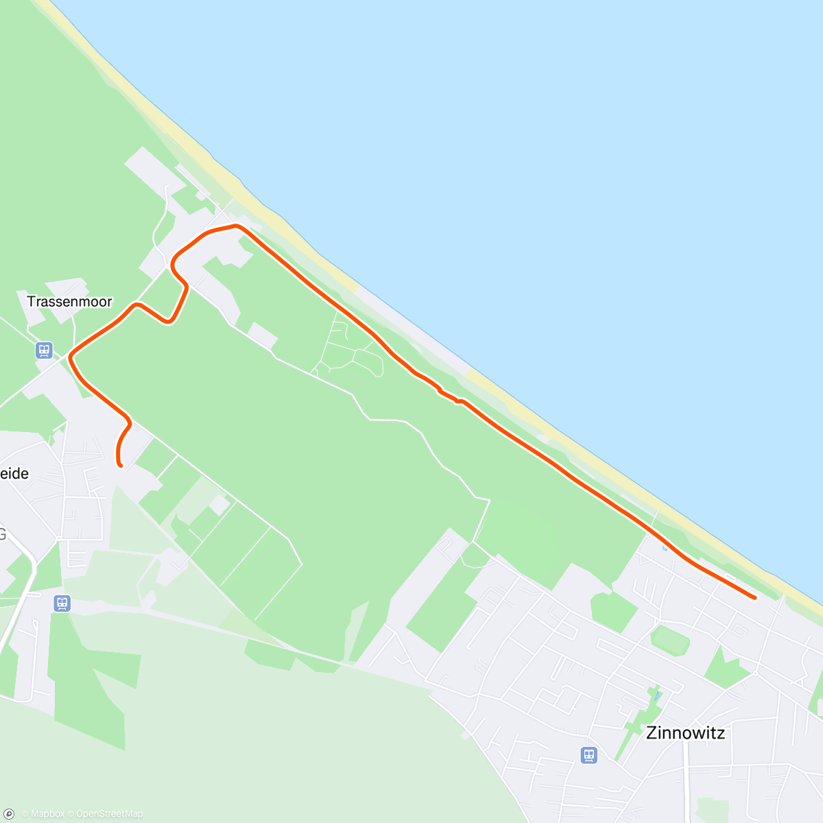 Map of the activity, Mittagsradfahrt