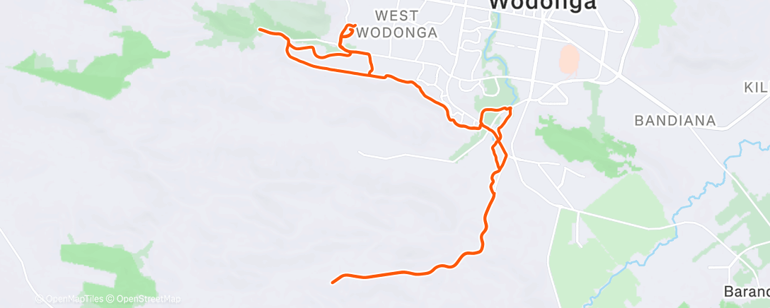 Map of the activity, Evening e-bike ride