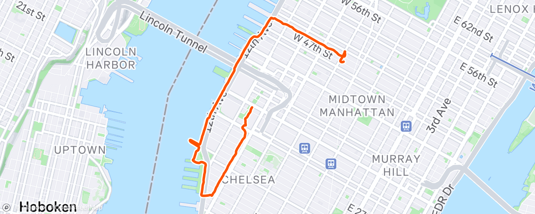 Map of the activity, Morning Run