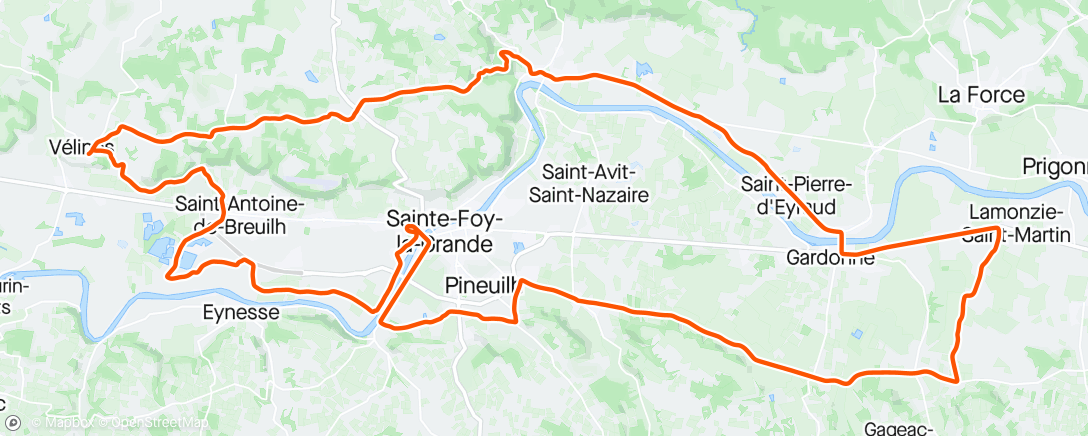 Map of the activity, Sortie route avec Didier