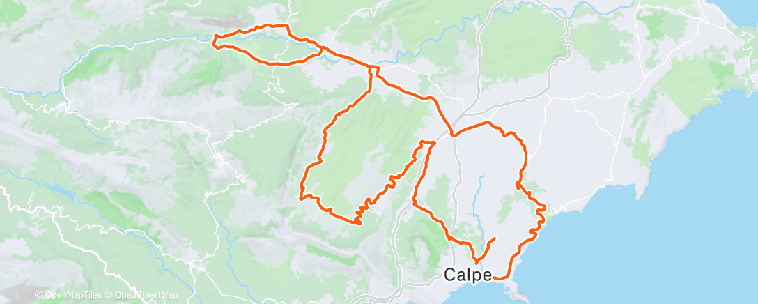 Map of the activity, Sortie vélo le midi
