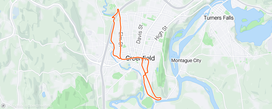 Map of the activity, Morning Run