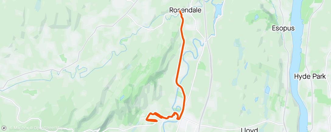 Map of the activity, New Paltz Gravel