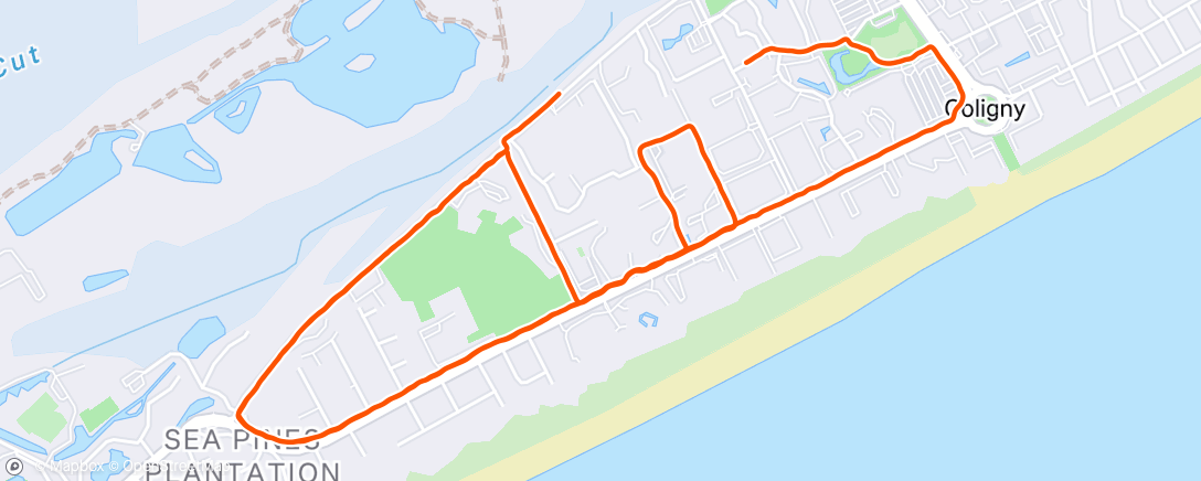 Map of the activity, Morning Run