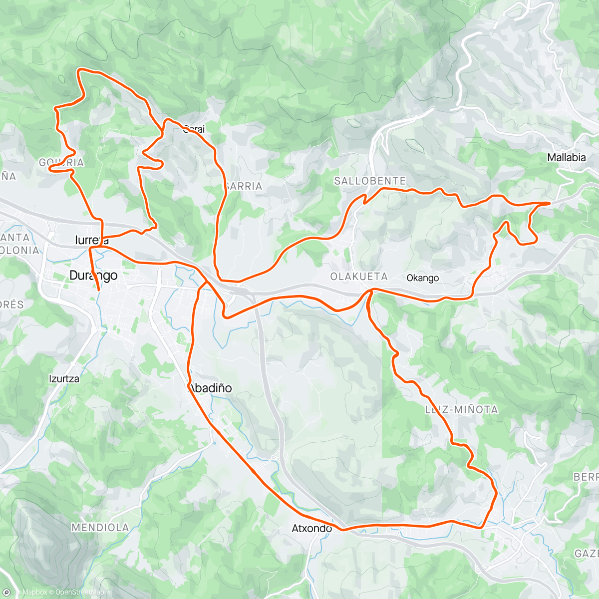 Map of the activity, Durango 1.1 🇪🇦