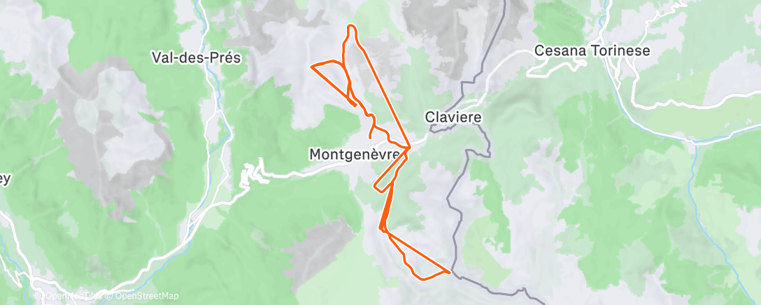 Map of the activity, Morning Alpine Ski