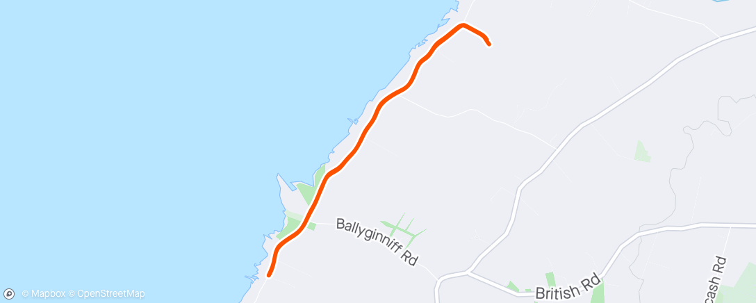 Kaart van de activiteit “5k Loughview Road - Steady Run”
